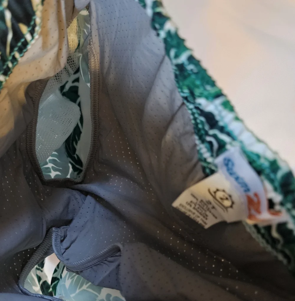 SwimZip Toddler Swim Trunks- Tropical Print- 2T